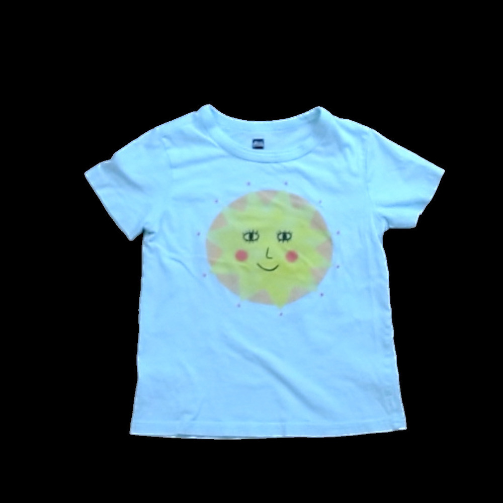 Tea Collection Girls Light Blue Green | Sun Face Shirt size: 3T